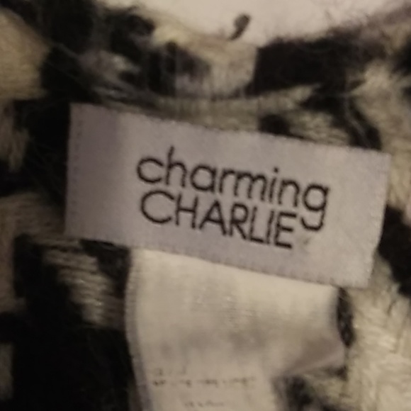 CHARMING CHARLIE OPEN FRONT CHECKERED CARDIGAN..OS - Picture 4 of 4